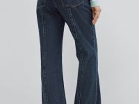 Джинсы клёш с высокой посадкой, Синий