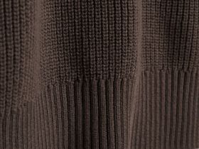 Текстурный джемпер с V-вырезом, Коричневый