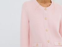 Укороченный кардиган, Розовый