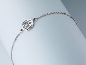 Браслет из серебра с бриллиантом э0601бр06210513