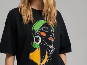 Футболка объемного кроя из хлопкового джерси