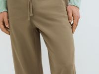 Брюки с эластичным поясом, Бежевый