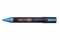 Маркер UNI "POSCA" PC-5M, 1,8-2,5 мм, наконечник пулевидный, цвет синий металлик