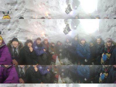 Экстремалы ночевали в иглу при минус 50 градусах в Якутии