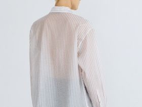 Блузка из лиоцелла в полоску, Белый