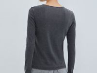 Лонгслив с пуговицами, Серый