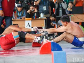 Завершились соревнования по мас-рестлингу и якутской вертушке на Играх Манчаары