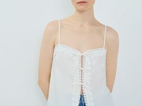 Топ с кружевом, Белый