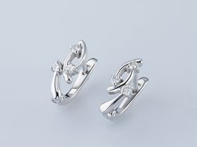 Серьги из серебра с бриллиантами э0601сг04211014