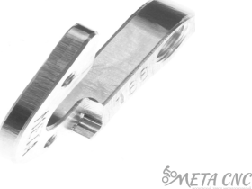 Держатель заднего переключателя "петух" Meta №166 фрезерованный (серебристый)