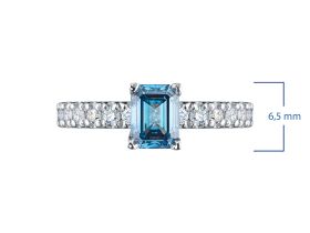Кольцо из белого золота э0912кц01144400_blue