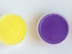 Набор самозатвердевающая воздушная масса для лепки FLYER, 4 цвета * 25 г (синий,желтый,зеленый,фиол)