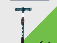 Самокат  Maxiscoo Baby Delux (с лыжами), цвет Голубой-Зеленый