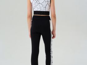 Комплект трикотажный для девочек: топ, брюки (легинсы)