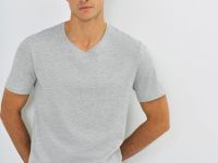 Футболка с V-образным вырезом, Серый