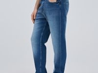 Зауженные джинсы из эластичной ткани, Синий