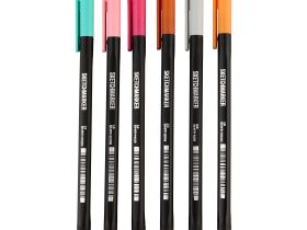 Набор цветных линеров Sketchmarker "Artist Fine Pen" Retro 6 цветов в картонной упаковке