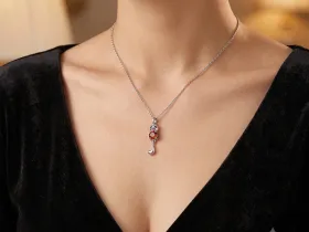 Подвеска из серебра с гранатом и фианитами э0606пд02260354