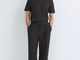 Поло из шелковистого пике, Коричневый