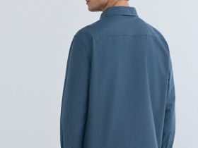 Рубашка из хлопка, Голубой