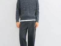 Джемпер из кручёной пряжи, Серый