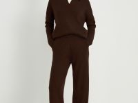 Вязаные брюки на резинке