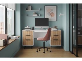 Письменный стол Леванте-1 158x60 Белый/Черный