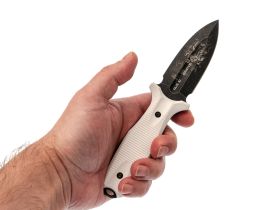 Тактический нож N.C. Custom Grave 2.0 LE Stormtrooper blackwash, сталь AUS-10, рукоять White Elastron