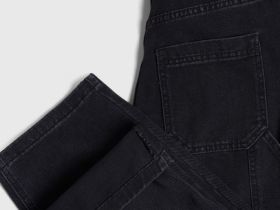 Объёмные джинсы Baggy для девочек, Черный