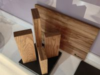 Подставка для ножей магнитная Woodinhome Stonehenge KS051SON-ST, дуб/мрамор