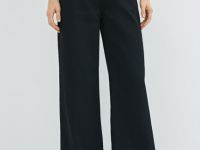 Утеплённые широкие джинсы, Черный