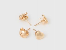 Серьги для девочек, 3 пары, Золотой