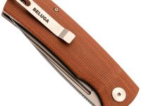 Складной нож Petrified BELUGA PFP01KMP, сталь K110, рукоять Brown Micarta