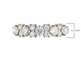 Классическое кольцо из желтого золота с бриллиантами э0301кц12142100