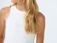 Майка со стразами для девочек, Белый