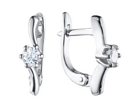 Серьги из белого золота с бриллиантами э0901сг11200201