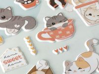 Наклейки объемные MESHU "Funny kitty", 10*23 см, пакет европодвес