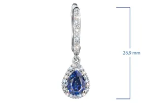 Серьги из белого золота с сапфирами э4758сг06210467