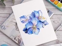 Скетчбук-склейка для акварели Paul Rubens "Лодка" 135х195 мм 20 л 300 г, среднезернистая