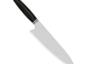Поварской кухонный шеф нож QSP Mulan Series, сталь Sandvik 14C28N, рукоять эбеновое дерево