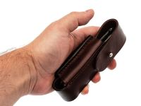 Чехол для складного ножа на пояс, 130 мм, пукля, коричневый