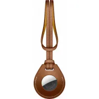 Брелок Wiwu Calfskin Bag Charm для Apple AirTag кожаный (коричневый)
