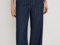 Широкие джинсы со средней посадкой, Синий