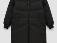 Пуховик с воротником-стойкой