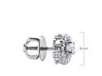 Пусеты из белого золота э4712пс10174900