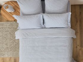 Постельное белье полукомплект Vichy, серо-голубое