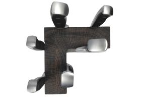 Подставка настольная магнитная для 6 ножей Woodinhome KS003SOB, дуб, коричневый