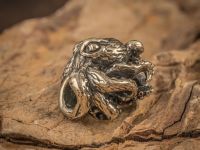 Бусина для темляка Осьминог, мельхиор