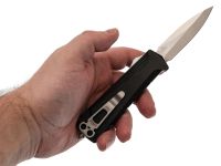 Автоматический нож Daggerr Кощей, сталь D2, рукоять алюминий черный, фронтальный выкидной нож