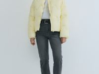 Короткая утеплённая куртка, Желтый